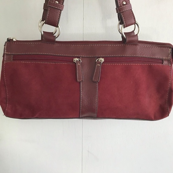 Emilie m. Faux suede/leather East/West baguette bag Silver colored hardw… - Picture 4 of 15